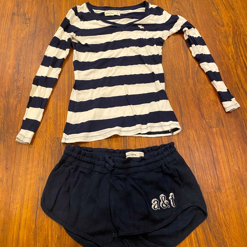 abercrombie top and shorts set!
